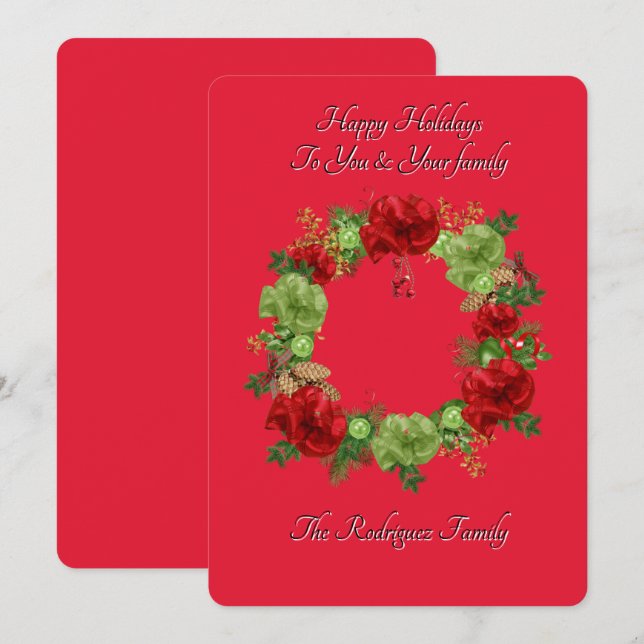 CARTÃO BOHO CHRISTMAS BOTÂNICO (Frente/Verso)