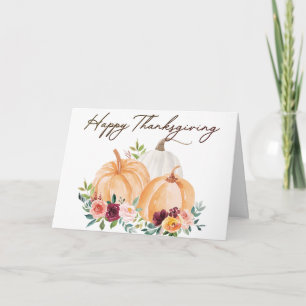 Cartão Boho e Abóbora de outono