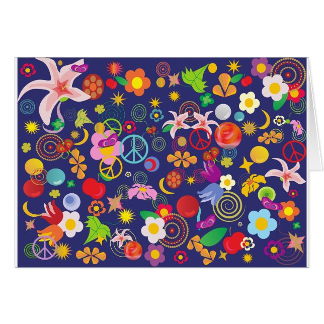 Cartão Boho floral (Frente Horizontal)