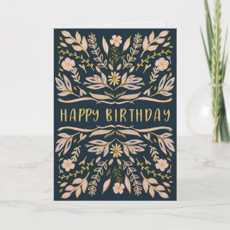 Cartão Boho Floral Birthday Card for Her