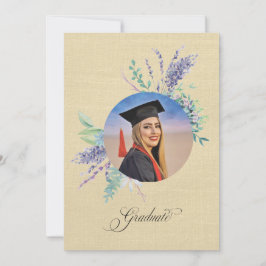 Cartão Boho Floral Graduation Announcement