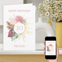 Boho Pampas Grass Sun Mandala Qualquer Idade Anive