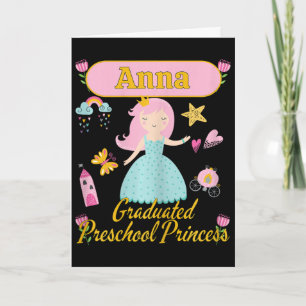 Cartão Boho Princesa Anna 2026 Pré-Escolar Personalizado