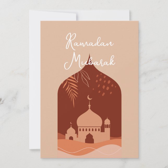 Cartão Boho Ramadan Mubarak (Frente)