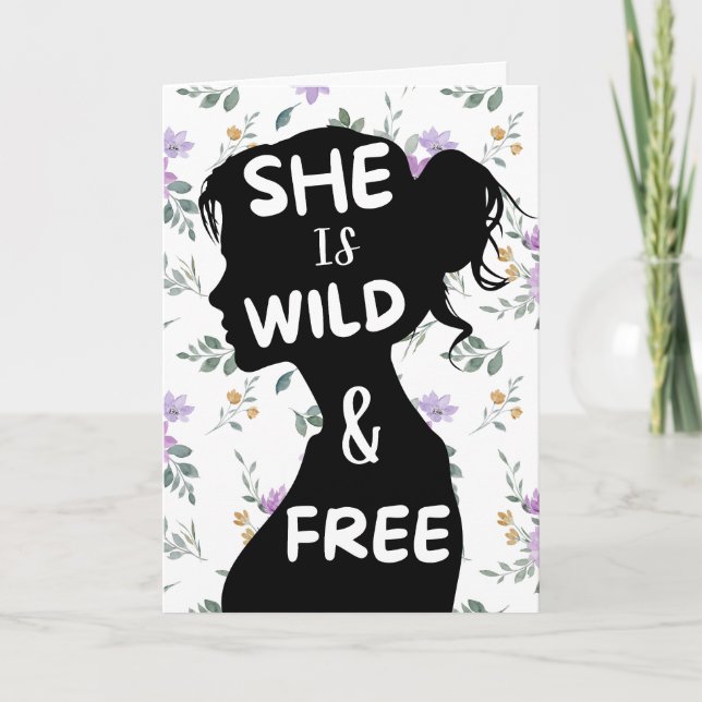 Cartão Boho Whimsical Greeting Card (Frente)