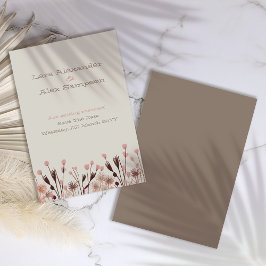 Cartão Boho Wildflower para Salvar a Data