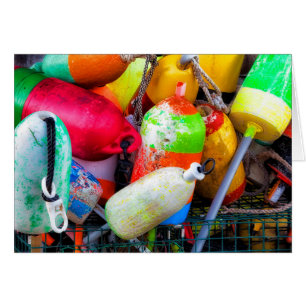 Cartão Boias de lagosta no Bass Harbor