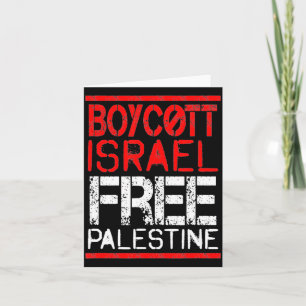 Cartão Boicote a conscientização da guerra Israel Palesti