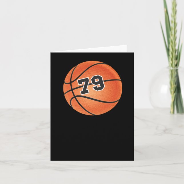 Cartão Bola de Basquete Número 79  (Frente)