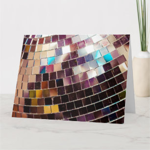 Cartão Bola de Disco Espelhada