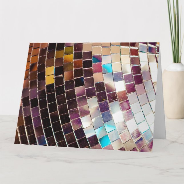 Cartão Bola de Disco Espelho (Frente)