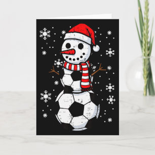 Cartão Bola de Futebol de Natal Boneco de Neve de Natal F