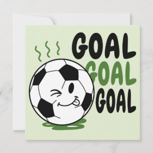 Cartão Bola de futebol engraçada, gol de futebol