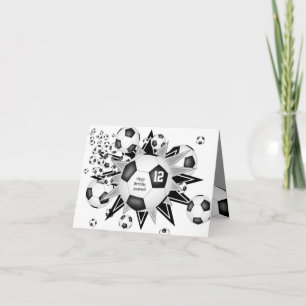 Cartão bola de futebol explodiu crianças esportivas anive