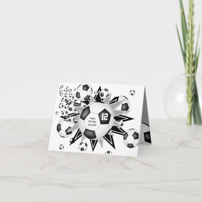 Cartão bola de futebol explodiu crianças esportivas anive (Frente)