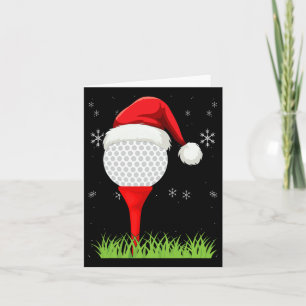Cartão Bola de Golfe de Natal Engraçado Festa de Natal