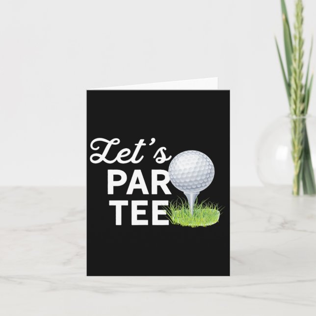 Cartão Bola De Golfe Do Par De vamos Com Tiro Engraçado D (Frente)