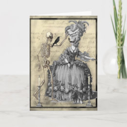 Cartão Bola de Mascarada de Halloween