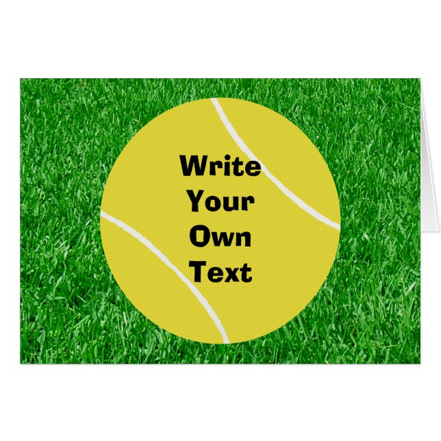 Cartão Bola de tênis no gramado (Frente Horizontal)