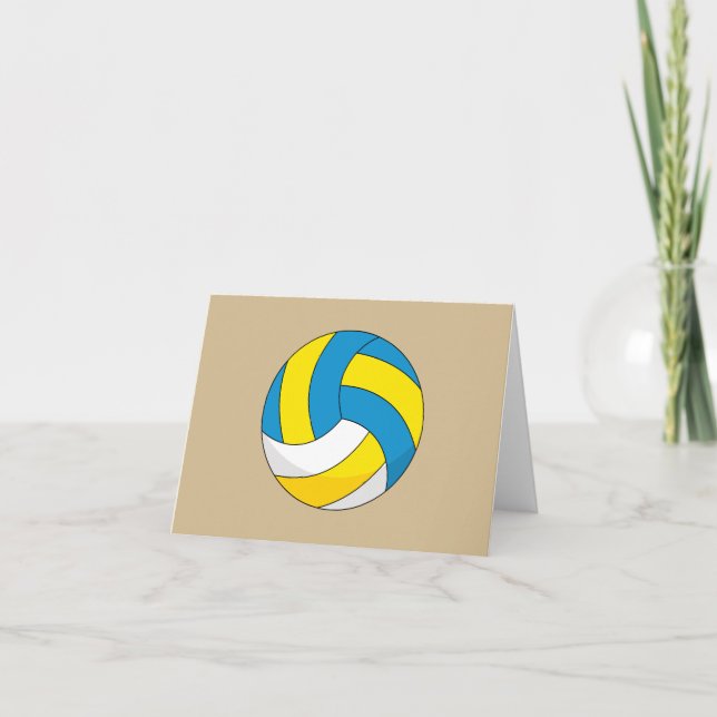Cartão Bola de Voleibol de Cartoon (Frente)