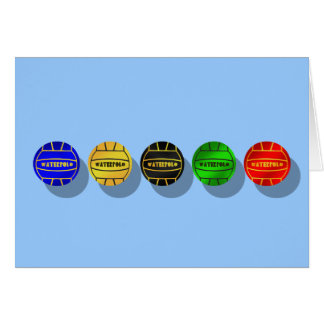 Cartão Bola dos jogadores do pólo aquático e dos