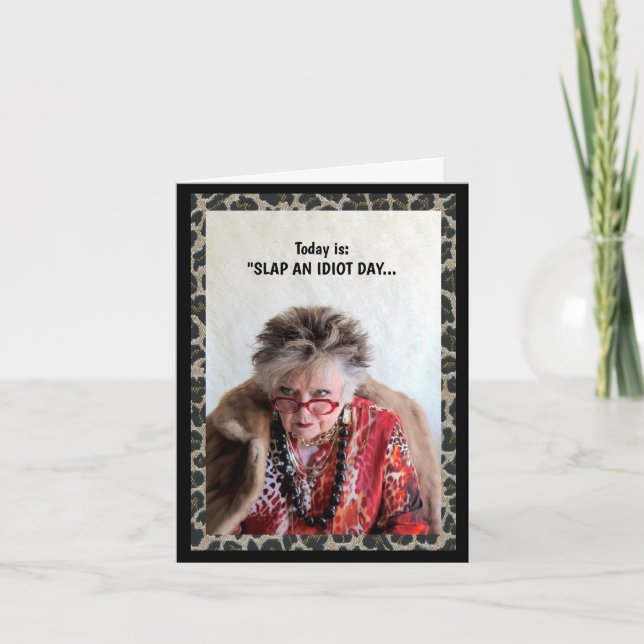 Cartão Bola Humorística e Dia Idiota (Frente)