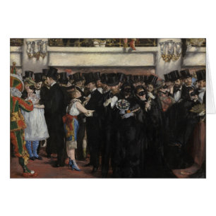 Cartão Bola mascarada na ópera, 1873 de Manet  