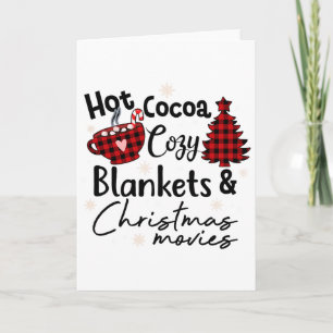 Cartão Bolachas de Cacau Quente Paneladas Filmes de Natal