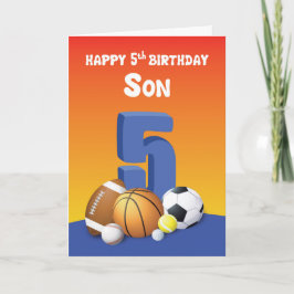 Cartão Bolas de Aniversário do Filho 5