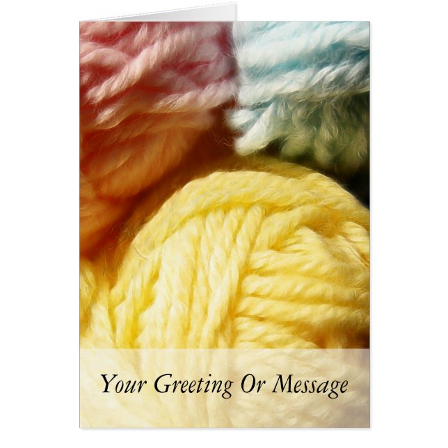 Cartão Bolas macias do fio (Frente)