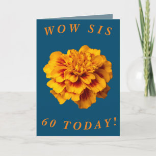 Cartão Bold Floral 60th Birthday Card for Sis