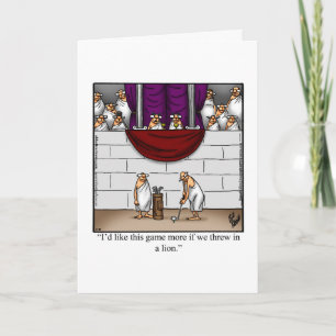 Cartão Boletim de Golfe Engraçado 17 de Janeiro