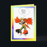 Cartão Bolha feericamente do discurso, fada do outono<br><div class="desc">Cartão de bolha feericamente do discurso; preencha a bolha do discurso com sua própria mensagem. Personalize então a mensagem interna,  ou deixe-a como é,  o que quer que você quer fazer!</div>