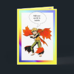 Cartão Bolha feericamente do discurso, fada do outono<br><div class="desc">Cartão de bolha feericamente do discurso; preencha a bolha do discurso com sua própria mensagem. Personalize então a mensagem interna,  ou deixe-a como é,  o que quer que você quer fazer!</div>