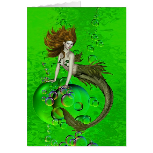 Cartão Bolhas da sereia (Frente)