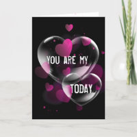 Bolhas de Coração de Aniversário em Preto