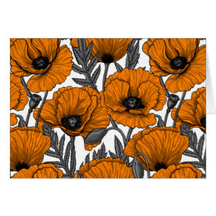 Cartão Bolhas de laranja em branco