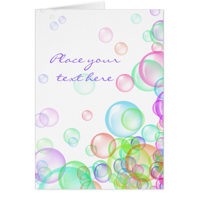 Cartão Bolhas de sabão (Frente)