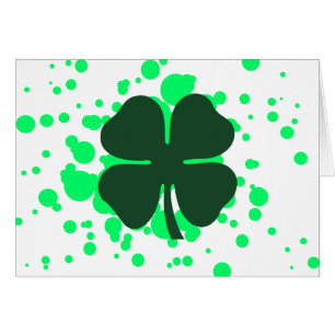 Cartão bolhas de trevo de quatro folhas
