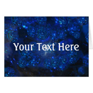 Cartão Bolhas de Vidro Azul