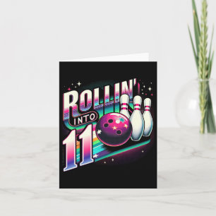 Cartão Boliche Aniversário Rollin Em 11 Festas 11 Bday Re