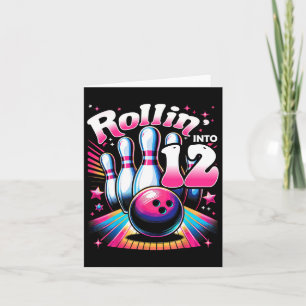 Cartão Boliche Aniversário Rollin Em 12 festas 12 Bday Re