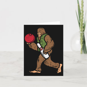 Cartão Boliche Bigfoot Funny Bowler Sasquatch Boys Crianç