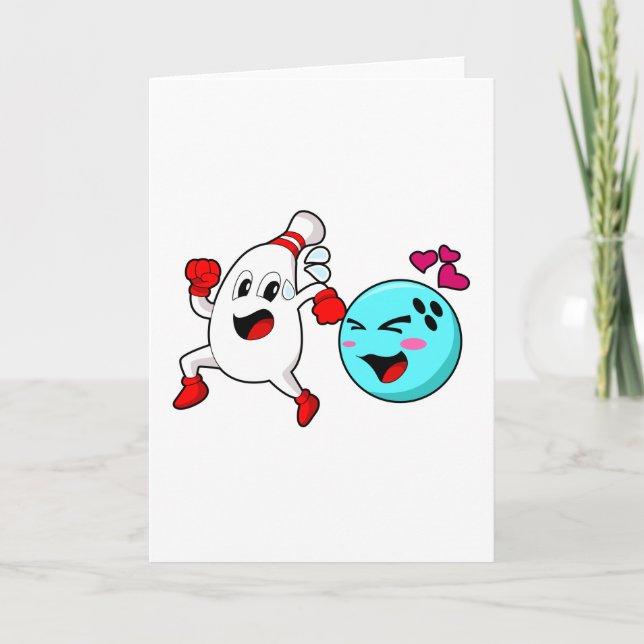 Cartão Boliche Bola de boliche (Frente)