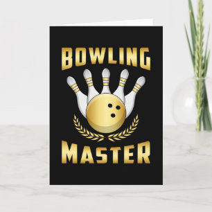 Cartão Boliche Bowler Strike Team Bowl Esporte Engraçado