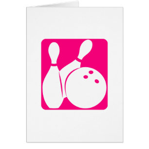 Cartão Boliche cor-de-rosa
