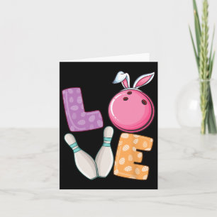 Cartão Boliche E Pinos Coelhinhos Ovos Caça Ovos