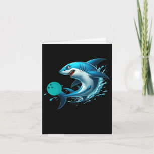 Cartão Boliche Engraçada Tubarão-Boliche Brincando