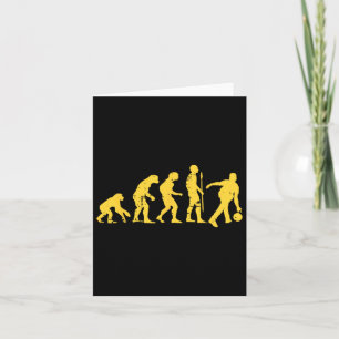 Cartão Boliche Evolutiva Humana Engraçada Bowler Men Mulh