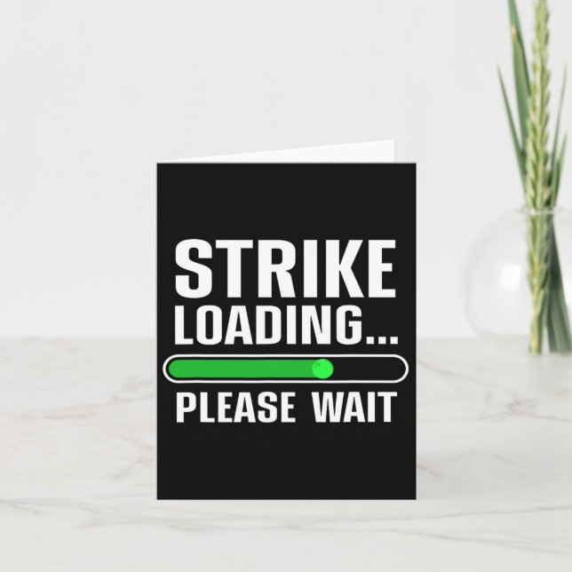 Cartão Boliche legal Arte Para Homens Mulheres Crianças B (Frente)